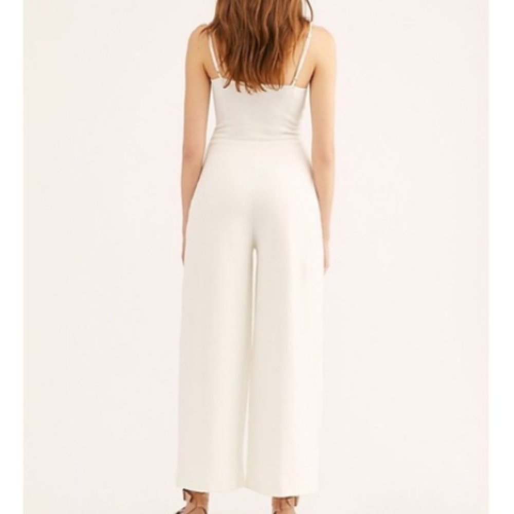 Free People Ava White Textured Jumpsuit - Picture 2 of 8